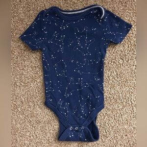 Navy Constellation Print Baby Bodysuit